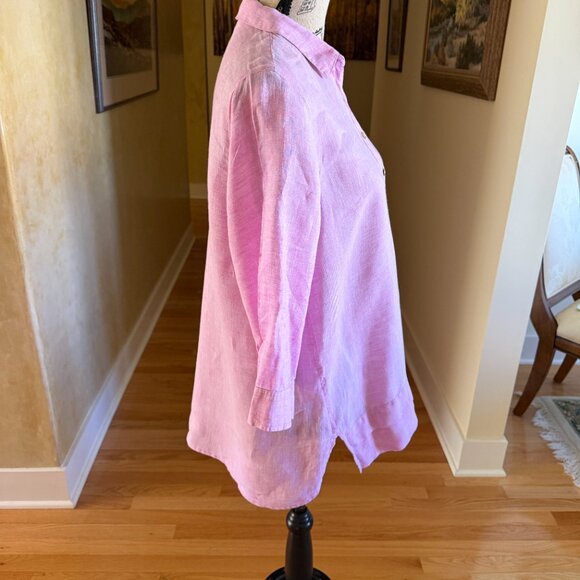 J. Jill Pink Linen Tunic Size Small - Picture 4 of 12